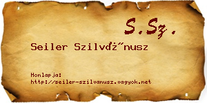 Seiler Szilvánusz névjegykártya